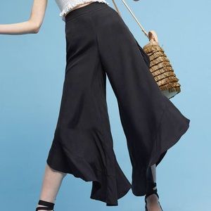 Anthropologie Elevenses Ruffle Pants